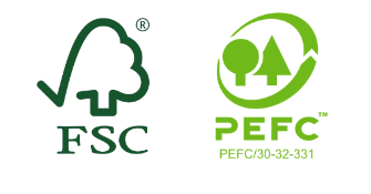 Logo des écolabels FSC et PEFC